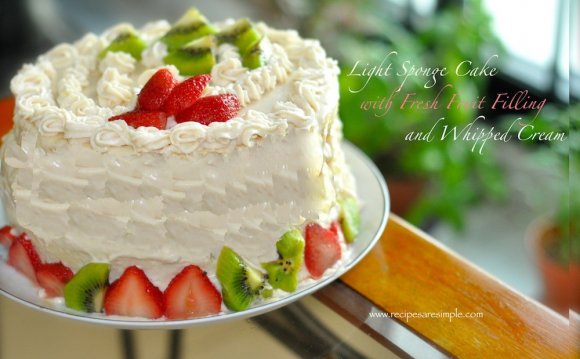 Cream cakes with real fruit