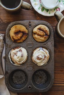 A small batch of cinnamon rolls for two @dessertfortwo