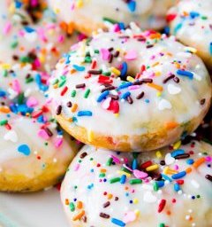 Baked Funfetti Donuts. These taste just like your favorite sprinkled donuts at the bakery. And they're so simple to make at home!