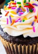 Chocolate Cupcakes with Vanilla Frosting