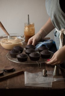 Chocolate Peanut Butter Cupcakes