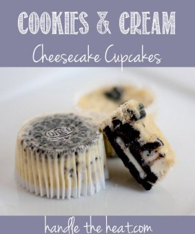 Cookies and Cream Cheesecake Cupcakes, the most popular recipe on my blog with over a million hits!
