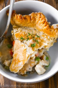 Double crust chicken pot pie makes the BEST comfort food dinner for the whole family! Recipe found on sallysbakingaddiction.com