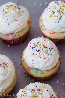Easy Homemade Funfetti Cupcakes with Vanilla Buttercream