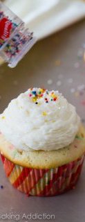 Easy Homemade Funfetti Cupcakes with Vanilla Buttercream