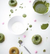 Matcha Green Tea Glazed Doughnuts