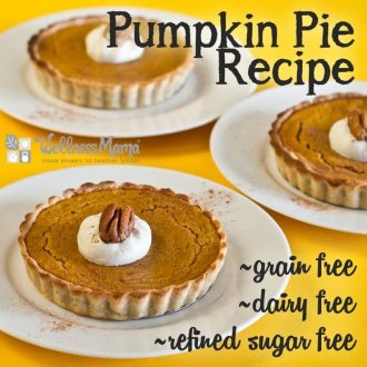 Pumpkin Pie Recipe Grain free Dairy Free Sugar Free