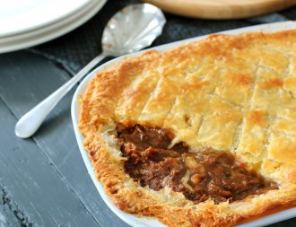 Steak, Guinness & Cheese Pie