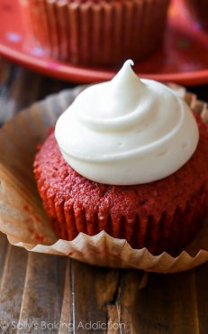 Super-moist and rich Red Velvet Cupcakes Recipe by sallysbakingaddiction.com