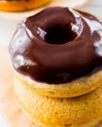 The BEST baked doughnuts! Covered in a rich, smooth chocolate ganache of course. Everyone loved these!