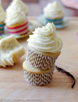 Very Vanilla Cupcakes - an easy homemade vanilla cupcake recipe. My favorite! by sallysbakingaddiction.com