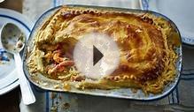 Ham, chicken and crayfish pie