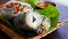 Spring Rolls With Carrots, Turnips, Rice Noodles and Herbs