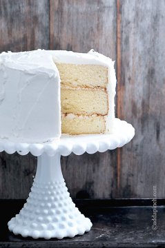White Cake Recipe  ©addapinch.com